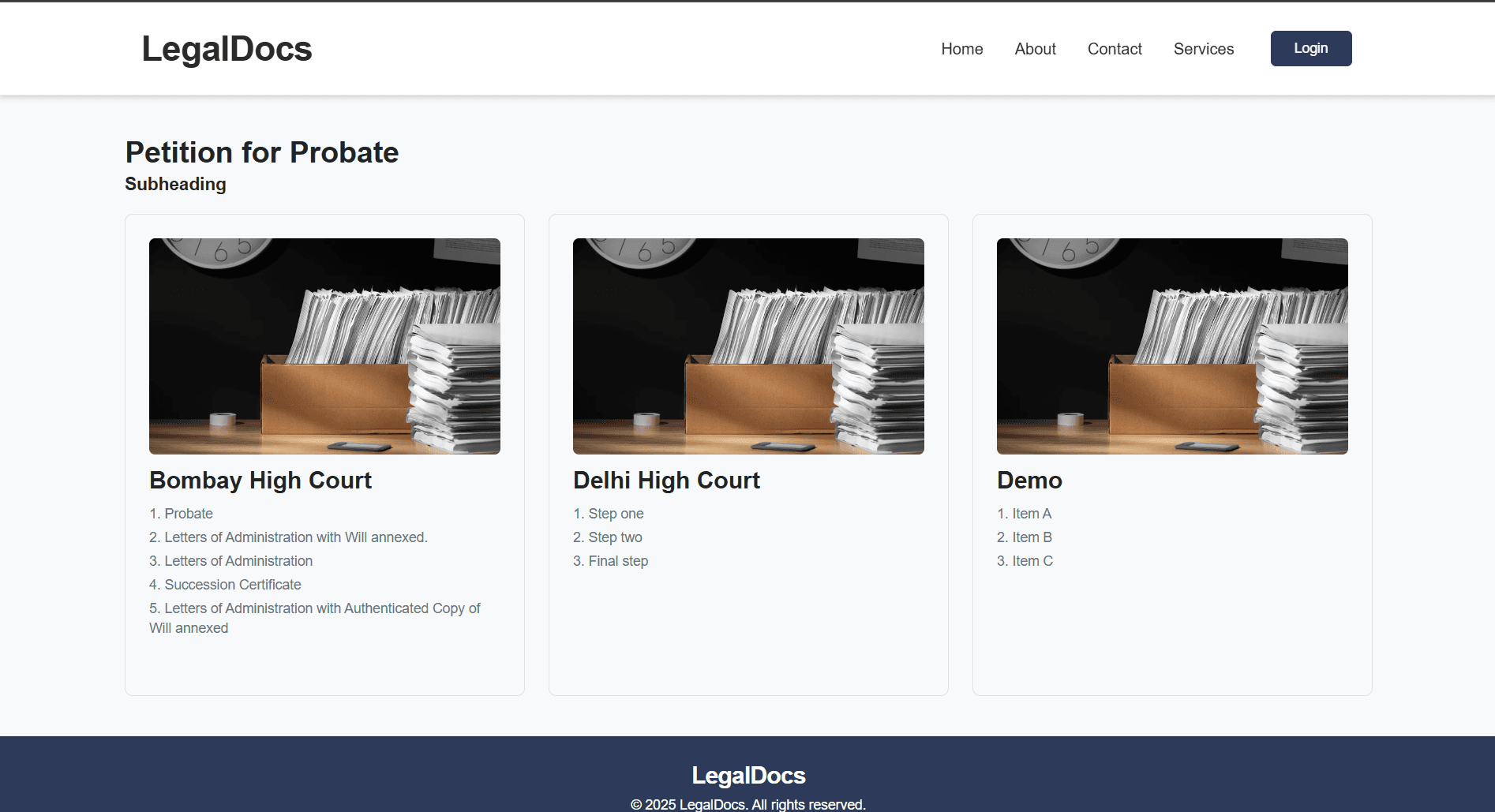 ProbateForm - Document generation platform for Bombay and Delhi High Court