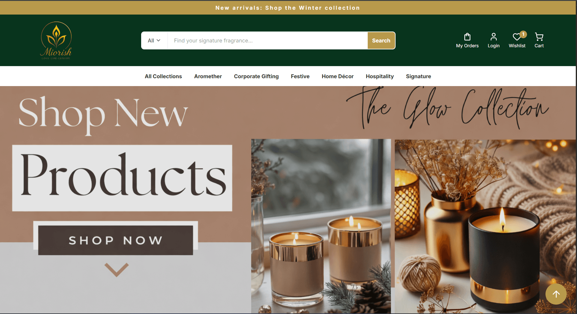 Miorish - E commerce startup for Handcrafted Candles